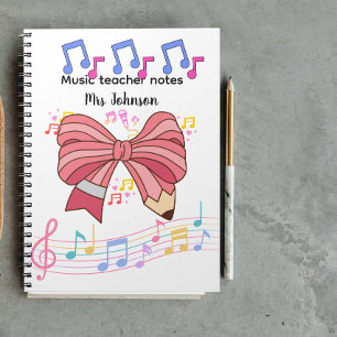 Carnet Professeur de musique personnalisé, note de musiqu