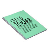 Carnet Professeur de violoncelle (Côté Droit)