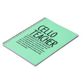 Carnet Professeur de violoncelle (Côté gauche)