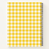 Carnet Professeur Gingham Or Personnalisé (Dos)