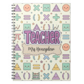 Carnet Professeur Mathématiques Formes École Motif (Devant)