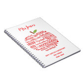 Carnet professeur merci mot de retraite art apple (Côté Droit)