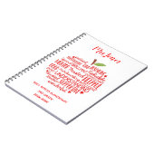 Carnet professeur merci mot de retraite art apple (Côté gauche)