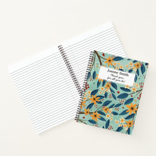 Carnet Professeur merci pour vous tous (Intérieur)