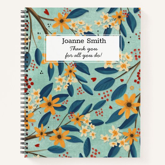 Carnet Professeur merci pour vous tous (Devant)