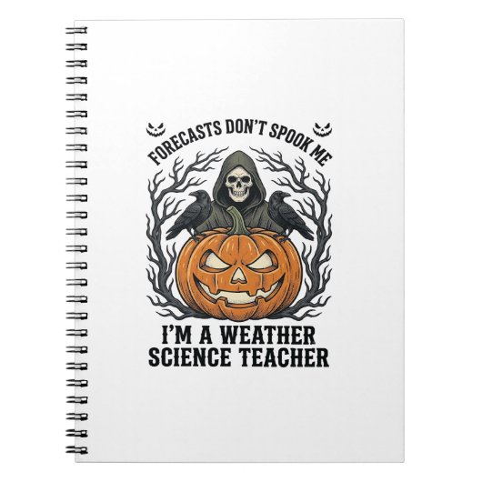 Carnet Professeur Météo Halloween Épouvantable Faucheur C (Devant)