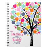 Carnet professeur plante une semence de connaissance pomm (Devant)