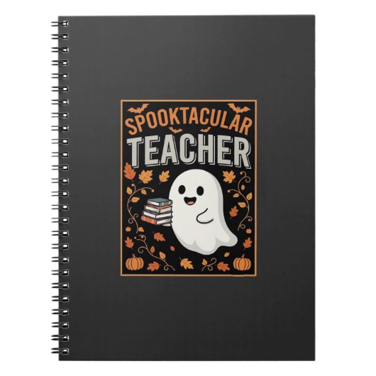 Carnet Professeur Squelettique Halloween Fantôme Création (Devant)