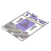 Carnet Professeur, vous m'apprenez à espérer pour le meil (Côté gauche)