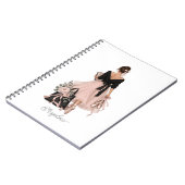 Carnet Professeure de ballet élégante Fille de mode (Côté gauche)