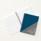 Carnet Professional Blue & Grey simple Monogramme (Intérieur)
