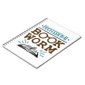 Carnet Professional Bookworm Avid Book Reader (Côté gauche)