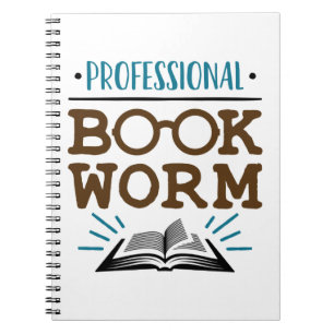 Carnet Professional Bookworm Avid Book Reader
