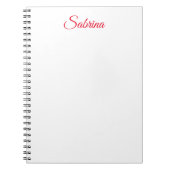 Carnet Professional classical handwriting name custom (Devant)