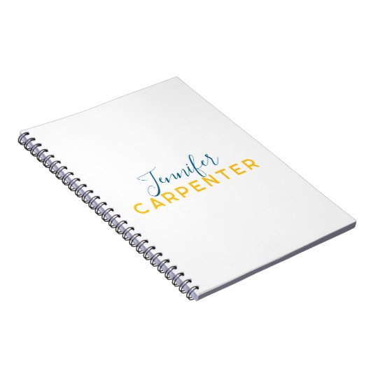 Carnet Professional elegant modern minimalist plain (Côté Droit)