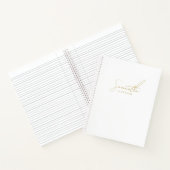 Carnet Professional Handwritten Gold Script Typography (Intérieur)