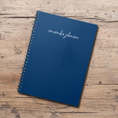 Carnet Professional Modern Navy Blue Monogramme Nom compl