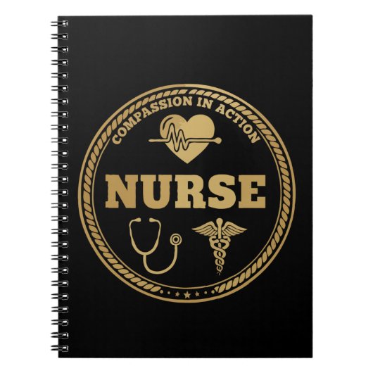 Carnet Professional Nurse Emblem | Compassion in Action  (Devant)