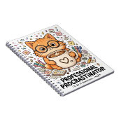 Carnet Professional Procrastinator - Cat Notebook (Côté Droit)