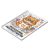 Carnet Professional Procrastinator - Cat Notebook (Côté gauche)