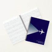 Carnet Professionnel Aviation Moderne Élégant Bleu Blanc (Intérieur)