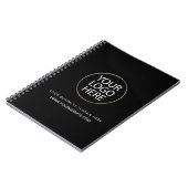 Carnet Professionnel Black Custom Company Logo Entreprise (Côté gauche)