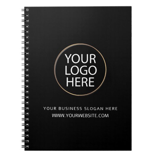 Carnet Professionnel Black Custom Company Logo Entreprise (Devant)