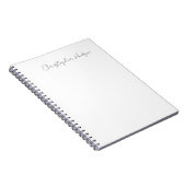Carnet Professionnel Blanc Simple Créatif Chic Calligraph (Côté Droit)