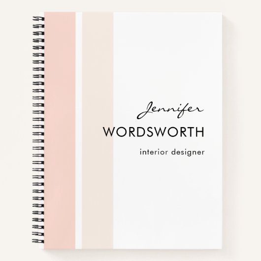 Carnet professionnel Coral Rose Pastel (Devant)