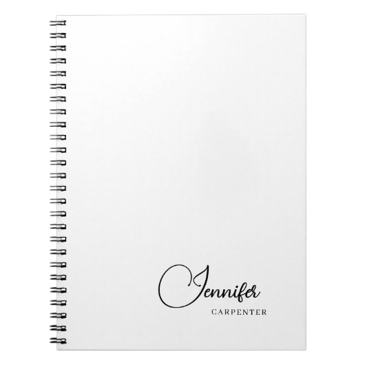 Carnet Professionnel élégant moderne minimaliste ajouter  (Devant)