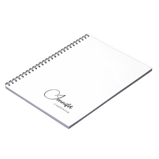 Carnet Professionnel élégant moderne minimaliste ajoutez (Côté gauche)