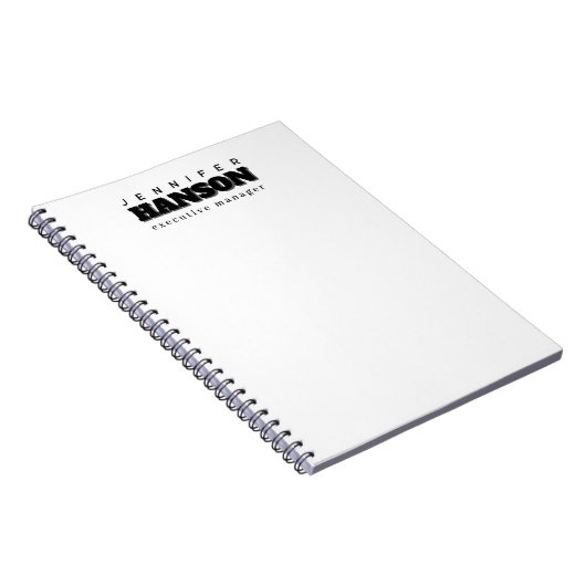 Carnet Professionnel élégant moderne minimaliste simple (Côté Droit)