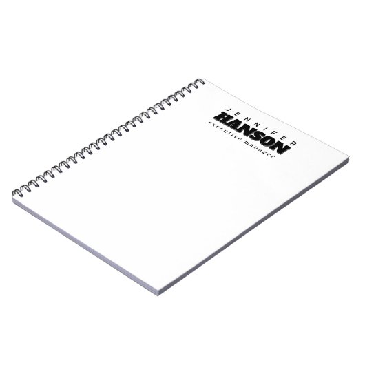 Carnet Professionnel élégant moderne minimaliste simple (Côté gauche)