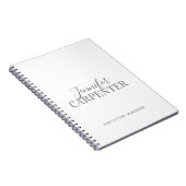 Carnet Professionnel élégant moderne minimaliste uni (Côté Droit)