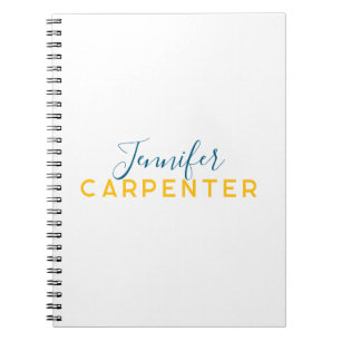 Carnet Professionnel élégant moderne minimaliste uni