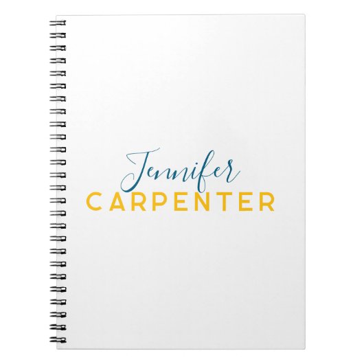 Carnet Professionnel élégant moderne minimaliste uni (Devant)