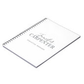 Carnet Professionnel élégant moderne minimaliste uni (Côté gauche)
