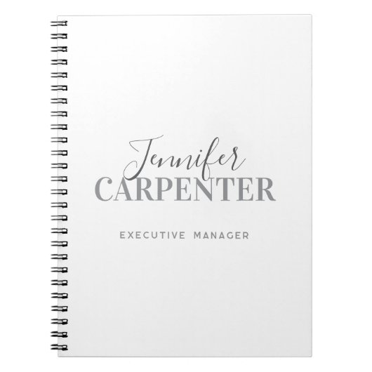 Carnet Professionnel élégant moderne minimaliste uni (Devant)