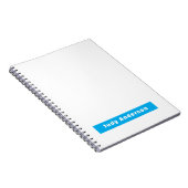 Carnet Professionnel Élégant Moderne Simple Nom Bleu Blan (Côté Droit)