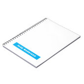 Carnet Professionnel Élégant Moderne Simple Nom Bleu Blan (Côté gauche)