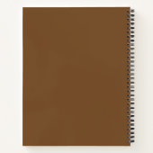 Carnet Professionnel Marron Monogramme Initial Affaires (Dos)