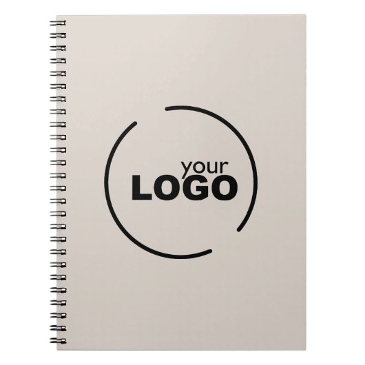 Carnet Professionnel Moderne Logo d'entreprise Beige (Devant)