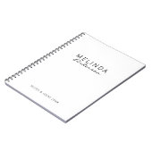 Carnet Professionnel moderne noir et blanc (Côté gauche)