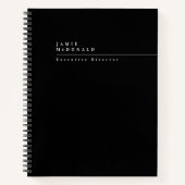 Carnet Professionnel moderne Noir et blanc (Devant)