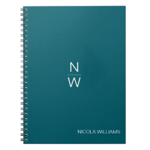 Carnet Professionnel Moderne Simple Minimaliste Sarcelle