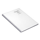 Carnet Professionnel Noir Blanc Simple Architecte Épais (Côté Droit)