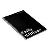 Carnet Professionnel noir et blanc Entreprise moderne (Côté Droit)