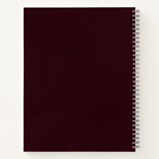 Carnet Professionnel Simple Moderne Burgundy & Gris (Dos)