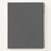 Carnet Professionnel Simple moderne Gris & Gris Noir (Dos)