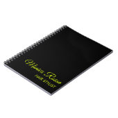 Carnet Professionnel Simple Moderne Neon Chartreuse Noir (Côté gauche)